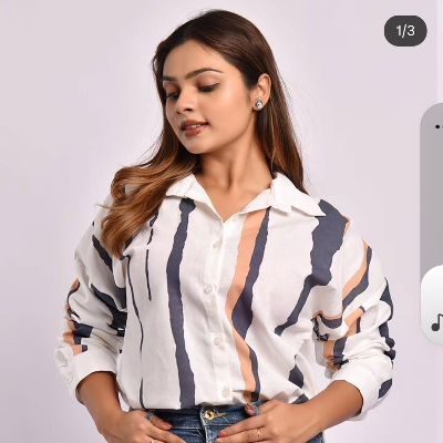 Striped White Shirt
